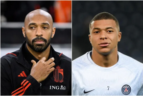 Thierry Henry (left) has hit out at Kylian Mbappe, who reportedly wants to leave PSG over his positioning as a lone forward. 
