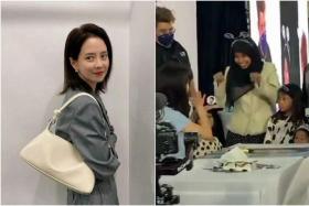 Actress Song Ji-hyo was seen communicating with a fan using sign language at an event in Kuala Lumpur. 