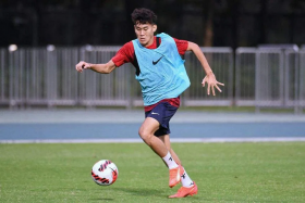 Balestier Khalsa winger Daniel Goh is one of five footballers who could receive his first Singapore cap against Hong Kong or Macau. PHOTO: FOOTBALL ASSOCIATION OF SINGAPORE
