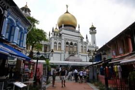 Sultan Mosque at Kampong Glam. Muis has said that some 230,000 prayer spaces have been allocated in 68 mosques, across three sessions on Hari Raya morning. 