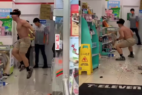 Taiwan 'Hulk' smashes up 7-Eleven store and attacks police