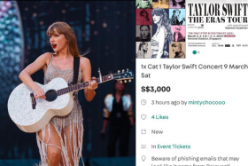 Scalpers selling Taylor Swift tickets for $3,000; tuition centre will reward students with tix