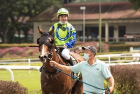 Jockey Koh Teck Huat has six rides for his comeback on Sunday. He has ridden 13 winners in 2023. ST PHOTO: SYAMIL SAPARI