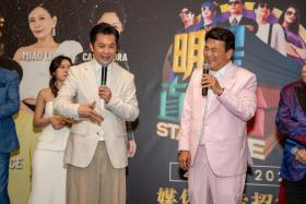 Jack Neo and Terence Cao (left) held a press conference on Nov 28 at Pan Pacific Singapore.