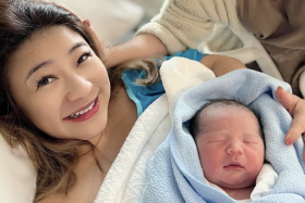 Stella Ng with baby Elliott.