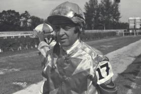 A concentrated Des Coleman gearing up for one of his rides at the Lion City Cup meeting in Bukit Timah on May 25, 1974.
