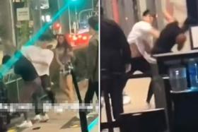 A group of men were involved in a fight outside Cherry Discotheque at Cecil Street.