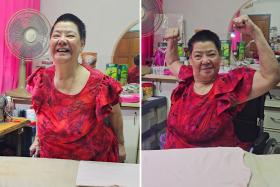 Auntie Susan remains active doing what she loves: sewing and making people happy.