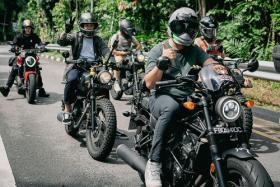 Bikers took to the street in support of Movember.