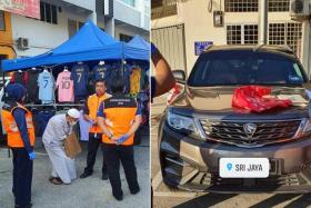 Social welfare officers were shocked to find the man can get up to RM500 (S$140) a day by just begging and is the owner of a SUV. 