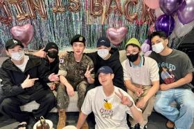 (Clockwise from left) BTS members Suga, Jungkook, Jin, Jimin, J-hope, V and RM.