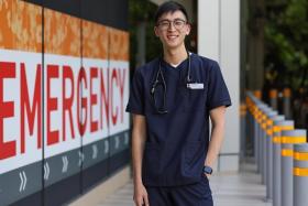 Dr Lim Shi Ping, a medical officer at Khoo Teck Puat Hospital's accident and emergency department, saved the life of a man who had a heart attack at Yishun MRT.