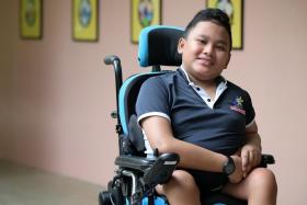 After spending three months in the hospital, Ridhwan Fadli returned to school in Primary 5. 