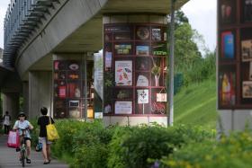 &#039;A Living Museum for Bukit Gombak&#039; initiative at Bukit Gombak MRT Station where 10 viaduct pillars are transformed into an interactive art installation as a part of Singapore Art Week 2025.