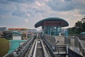 Teck Lee station is the last stop on the west loop of the Punggol LRT line, which opened progressively from 2005, that has yet to open.