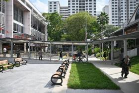 Yung Sheng Road: Pedestrianisation of 18-metre-long stretch between Taman Jurong Shopping Centre, Taman Jurong Market and Food Centre, with sheltered walkway and new benches.