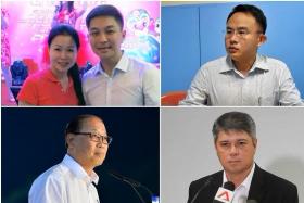 (Clockwise from top left) Ms Cheng Li Hui and Mr Tan Chuan-Jin, Mr Yaw Shin Leong, Mr Michael Palmer and Mr David Ong.