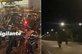 In a video on Facebook page SG Road Vigilante, several PABs and e-scooters can be seen racing at high speeds.