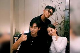 Kai Ko (centre) with South Korean actor Jung Jin-young (left) and singer Dahyun, who will star in the South Korean adaptation of You Are The Apple Of My Eye.