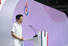 PM Lawrence Wong speaking at the PAP conference on Nov 24. PM Wong has been named the new secretary-general of the PAP.