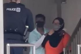 Mohamed Faizal Mohamed Ariff held a knife to a woman’s neck at Block 108 Yishun Ring Road in January 2023.