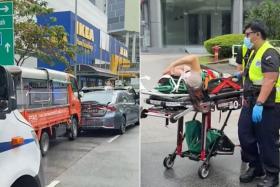 The accident involved three cars and a lorry.