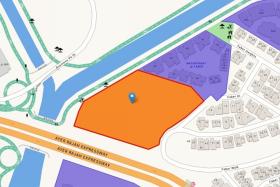 The project at the Faber Walk site (in orange) has a maximum gross floor area of over 3.6 ha and can go up to five storeys.