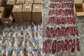 The illegal consignment contained meat products such as Chinese ham, waxed duck leg and processed duck kidney.