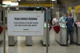 Passengers heading westwards on the East-West Line have been advised to factor an extra five minutes into their travel time. 