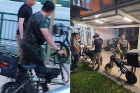 Operations by Land Transport Authority against errant riders were carried out in Ang Mo Kio Hub, Waterway Point and Seletar Mall on May 24, 2024.