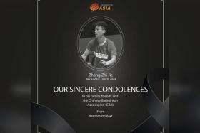&quot;Badminton Asia mourns the loss of a young star,&quot; said Badminton Asia&#039;s Facebook post.
