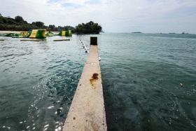 Evidence of oil spill found in the waters off Palawan beach at 10.22am on Oct 21.