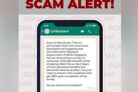 Members of the public are advised not to respond and to report and block the scammer.