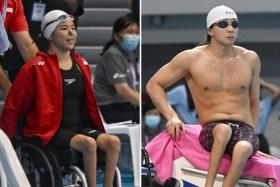 Para-swimmers Yip Pin Xiu (left) and Toh Wei Soong were named Sportswoman and Sportsman of the Year respectively.