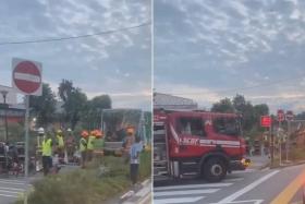 Thirteen lorry passengers – aged between 29 and 51 – and a 50-year-old male bus passenger were taken to hospital conscious, the police said.