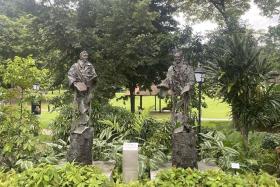 Scholars In Conversation: Sir Stamford Raffles &amp; Dr Nathaniel Wallich was unveiled in Fort Canning Park on May 21.