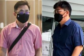 The case against Kwek Kee Seng (left) and Justin Low Eng Yeow will be next heard in January.