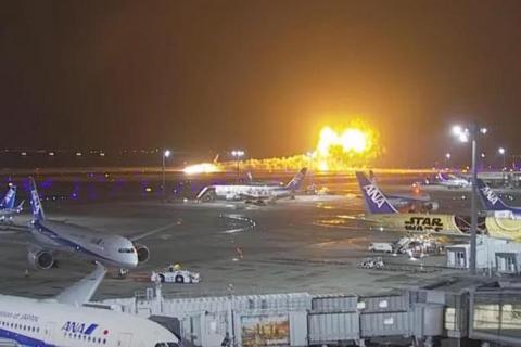 Passengers evacuated from Japan Airlines plane on fire at Tokyo’s ...